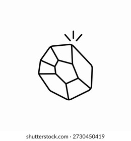 stone gem icon sign vector