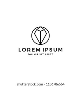 stone gems gem logo line art crystal outline monoline