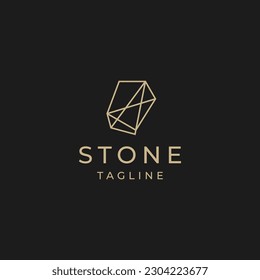 Gesteinstempel-Logo-Designvorlage, Vektorgrafik