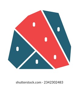 Stone Glyph Two Color Icon For Personal And Commercial Use.
