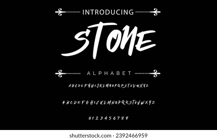 Stone Graffiti font text effect, spray and street text style