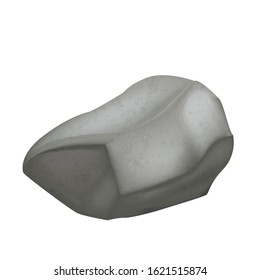 Stone Gravel Cobble Boulder Heavy Material Vector. Solid Hard Stone Cliff Mountain Stuff For Build Stony Fence. Natural Block Slate Concept Template Colored Realistic 3d Illustration