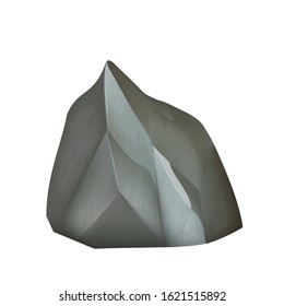 Stone Gravel River Decoration Rock Cobble Vector. Geological Or Mineral Mountain Climb Stone Cobblestone. Natural Rocky Slate Lump Cobble Colored Concept Mockup Realistic 3d Illustration