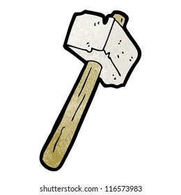 caricatura de martillo de piedra