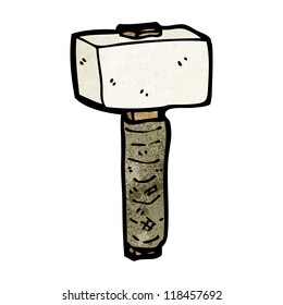 caricatura de martillo de piedra