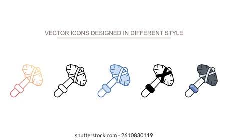 Stone Hammer icon design with white background stock illustration