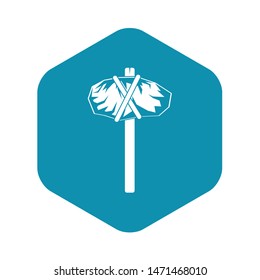 Stone hammer icon. Simple illustration of stone hammer vector icon for web