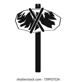 Stone hammer icon. Simple illustration of stone hammer vector icon for web