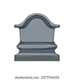 stone headstone cartoon. stone headstone sign. isolated symbol vector illustration