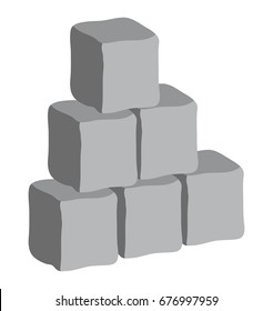 stone heap vector symbol icon design. Beautiful illustration isolated on white background