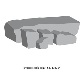 stone heap vector symbol icon design. Beautiful illustration isolated on white background