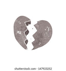 stone heart retro cartoon