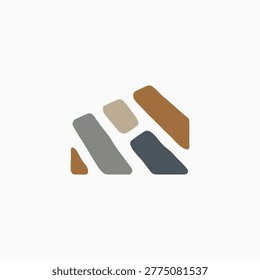 stone house home logo vector icon illustration