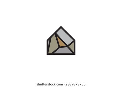 Stone house logo design vector template