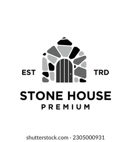 Plantilla de diseño de icono de Stone House
