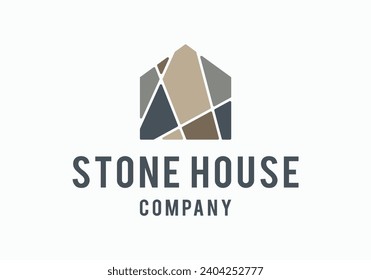 stone house logo icon vector design template