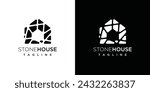 stone house logo vector icon illustration.