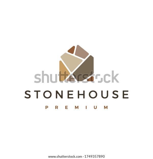 stone house logo\
vector icon illustration