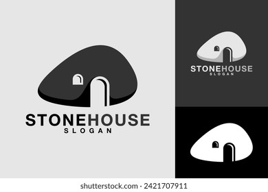 Stone House Primitive Logo Design