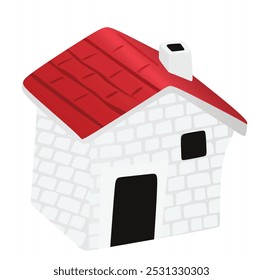 Plantilla de casa de piedra. Ilustración vectorial