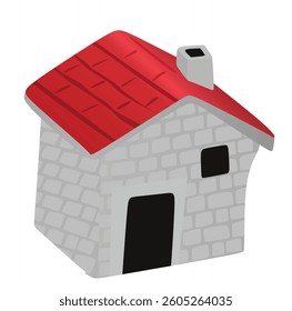 Stone house template. vector illustration