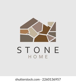 Stone House Vector Illustration Logo Design With Simple Concept.