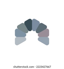 diseño de icono de logotipo vectorial de casa de piedra
