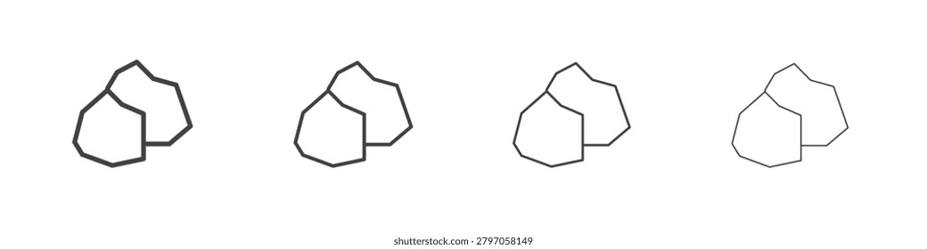 Stone icon collection. Vector illustration EPS10.
