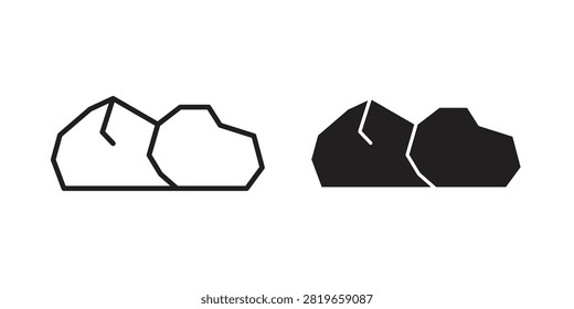 Stone icon editable design set