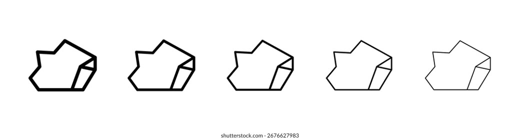 Icono de piedra llenado concepto de signo plano para el Diseño web.