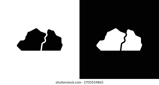 Icono de piedra ilustración doodle. Conjunto de Vector de ilustración plana