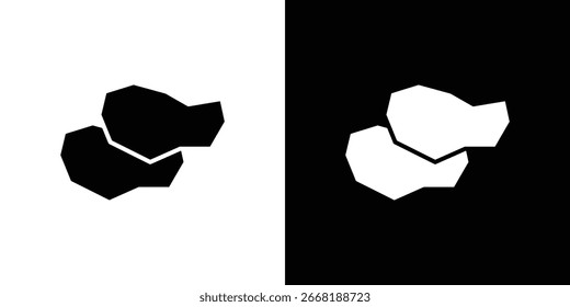 Steinsymbol-Illustration im flachen Stil. Symbolvorlagenfarbe bearbeitbar.