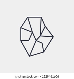 Stone icon isolated on background. Environmental symbol modern, simple, vector, icon for website design, mobile app, ui. Vector Illustration