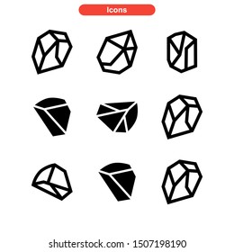 stone icon isolated sign symbol vector illustration - Collection of high quality black style vector icons
