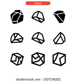 stone icon isolated sign symbol vector illustration - Collection of high quality black style vector icons
