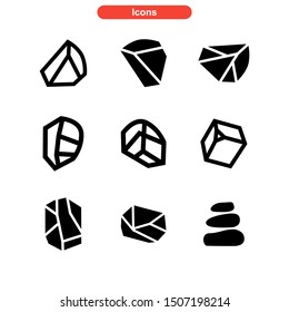 stone icon isolated sign symbol vector illustration - Collection of high quality black style vector icons
