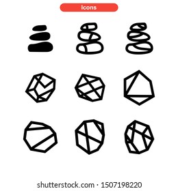 stone icon isolated sign symbol vector illustration - Collection of high quality black style vector icons
