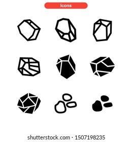 stone icon isolated sign symbol vector illustration - Collection of high quality black style vector icons
