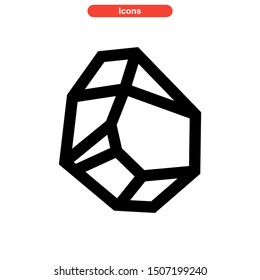 stone icon isolated sign symbol vector illustration - high quality black style vector icons
