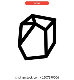stone icon isolated sign symbol vector illustration - high quality black style vector icons
