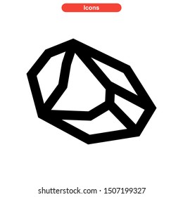 stone icon isolated sign symbol vector illustration - high quality black style vector icons
