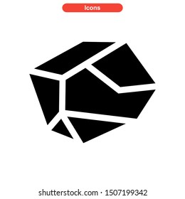 stone icon isolated sign symbol vector illustration - high quality black style vector icons
