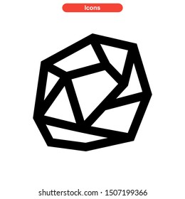 stone icon isolated sign symbol vector illustration - high quality black style vector icons
