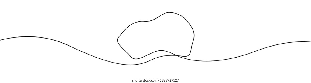 Stone icon line continuous drawing vector. One line Stone icon vector background. Stone icon. Continuous outline of a Stone icon.