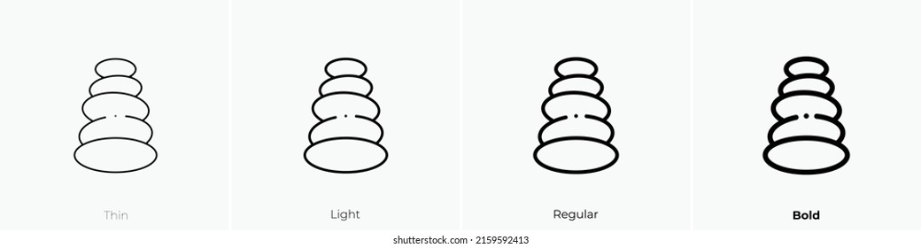 stone icon. Linear style sign isolated on white background. Vector illustration.