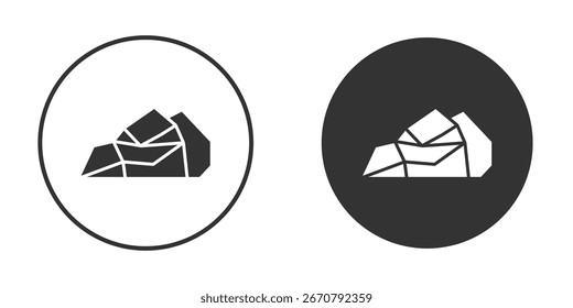 Stone icon in modern minimalistic flat versions