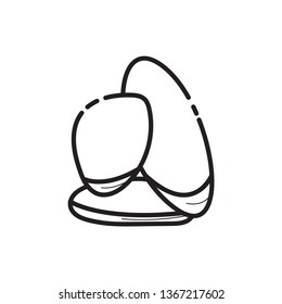 stone icon outline