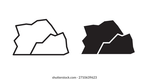Icono de piedra, icono de estilo de contorno para Sitio web o App móvil, gráficos de Vector