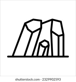stone icon, rock icon simple design