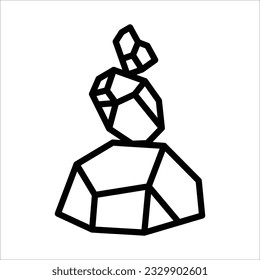 Steinsymbol, Felssymbol, einfaches Design